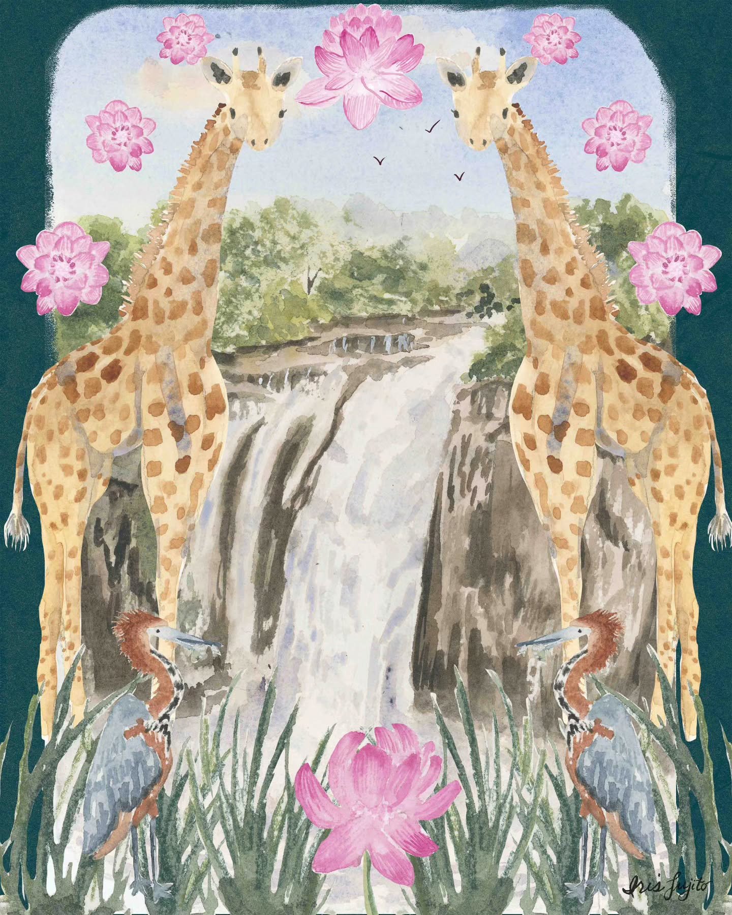 Zambezi is this week's prompt for Jehane's Golden Thread.  The Zambezi River runs through south-central Africa forming the border between Zimbabwe and Zambia.  The surrounding region contains abundant biodiversity.  Victoria Falls, which is famous fo