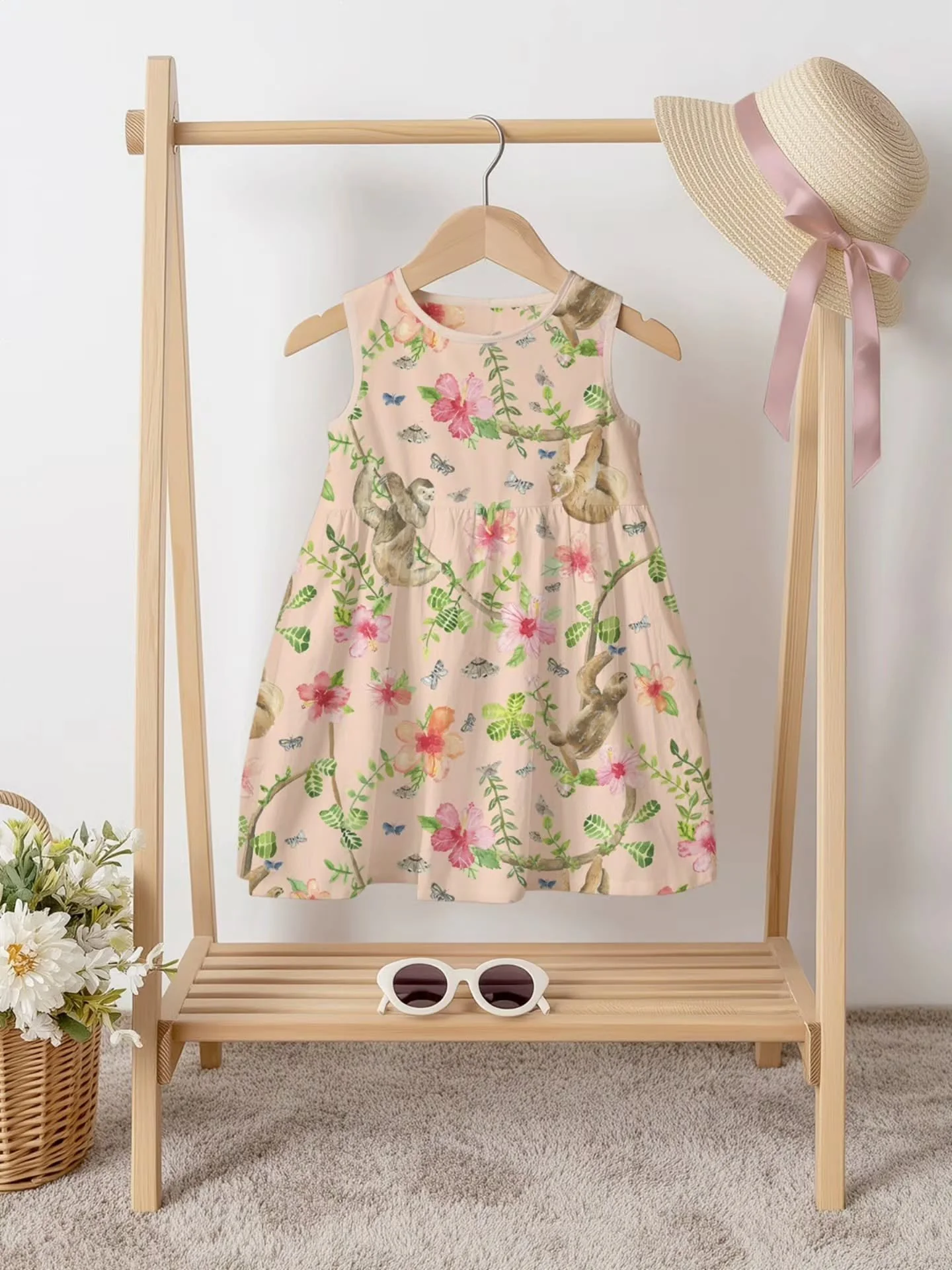 Earlier this week I shared the sloth illustration and the repeat pattern built from it.

I was curious whether a watercolor illustration built around the sloth&ndash;moth relationship could translate into a surface pattern and still feel cohesive. De