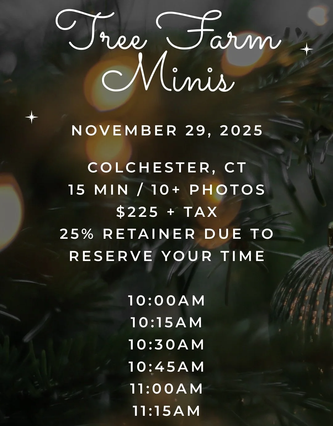 Tree farm minis on sale now!! Message me to reserve your time slot!!! #shoplocal #smallbusinesssupport