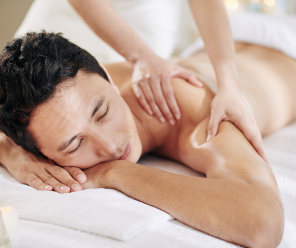 Deep tissue Ashiatsu barefoot massage session for muscle recovery in Austin, TX.