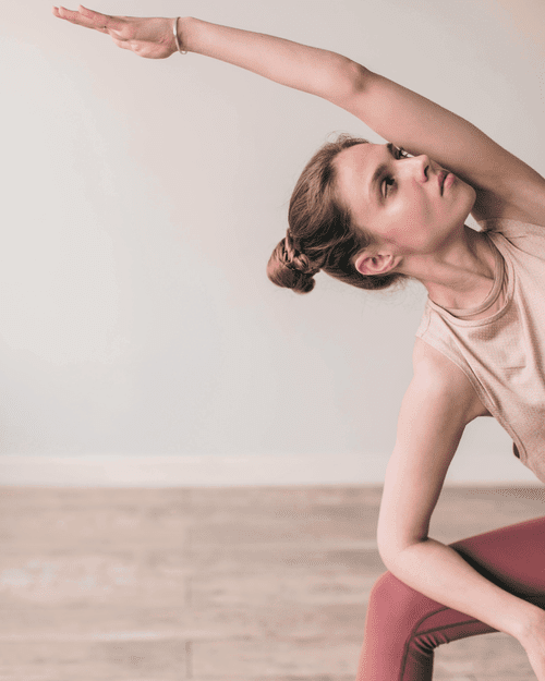 One-on-one yoga instruction focusing on gentle movement and breathwork for improved flexibility.