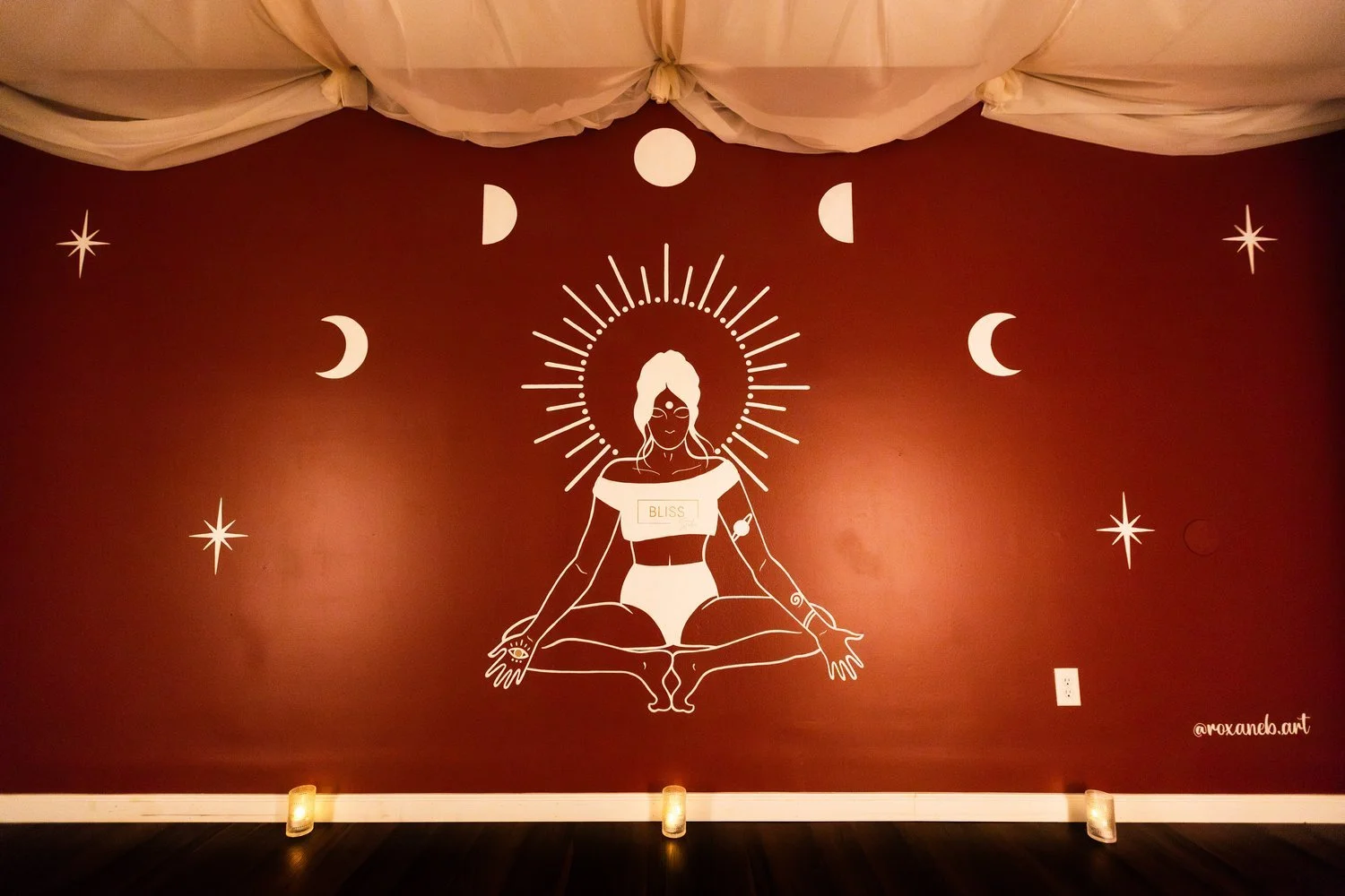 Small yoga class in North Austin, restorative Yoga with Evonne