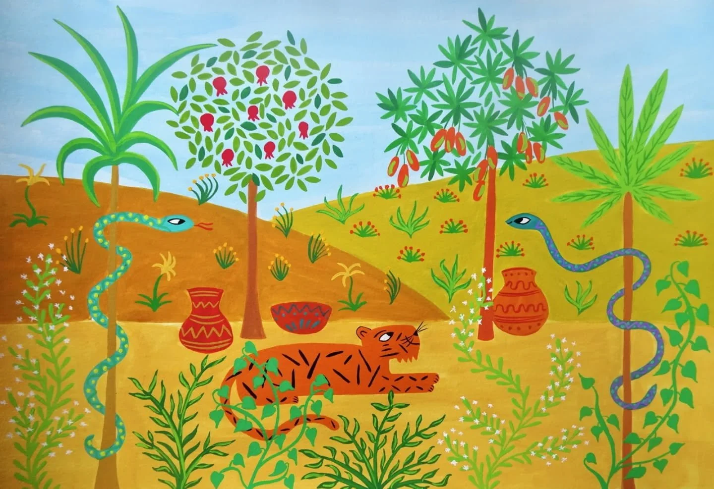 Art auction for Gaza is now live! There are over 60 lots to bid on. ALL proceeds will go directly to children and families on the ground in Gaza via @_allourrelations and @jawadcamp2 

My painting Waiting for fruit to fall is in the auction. It is A3