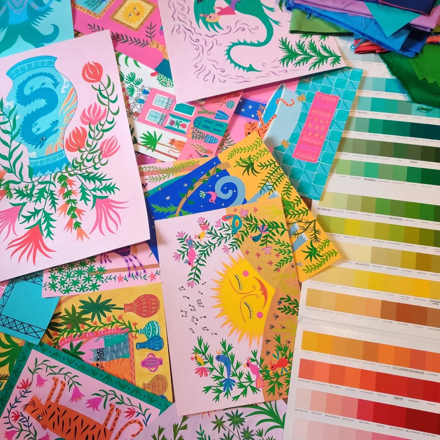 Gathering pictures to be framed for my exhibition at @35northgallery in July and choosing colours for accompanying hand-stitched wall hangings. Isn't colour just the best! 😍

@konacotton
@framefactorybrighton
#madaboutcolour