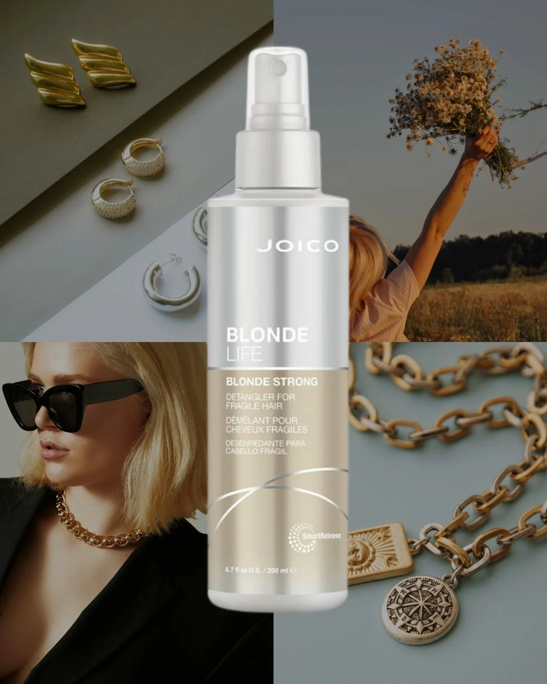 Say goodbye to knots and hello to silky strands. Blonde Life Detangler by Joico makes every brush through your hair a moment of luxury. Available in store or at the link in our bio.
