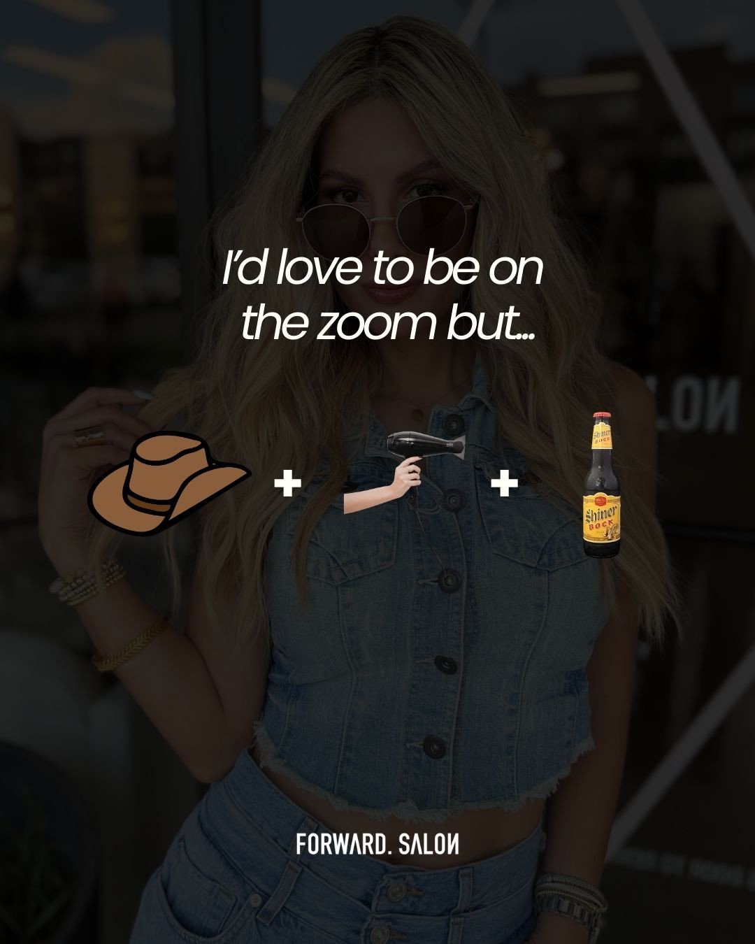 Get ready with Forward! 🤠 All month, book a blowout and get a complimentary 7-second bonding treatment + a Shiner Bock (or your favorite drink) 🍺✨ Only available until the end of the month, so DM us to snag your spot!