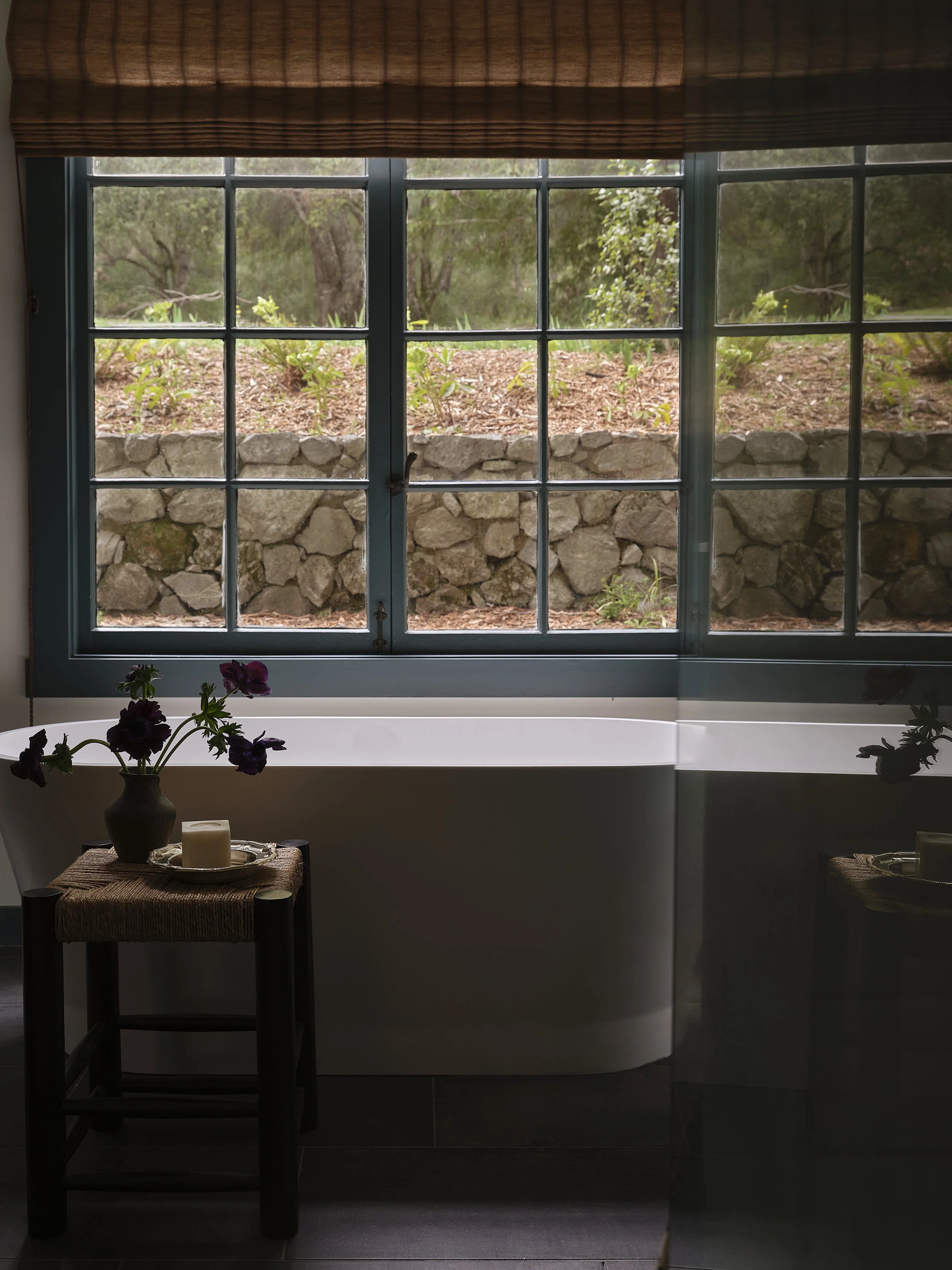 Bathtub with window.