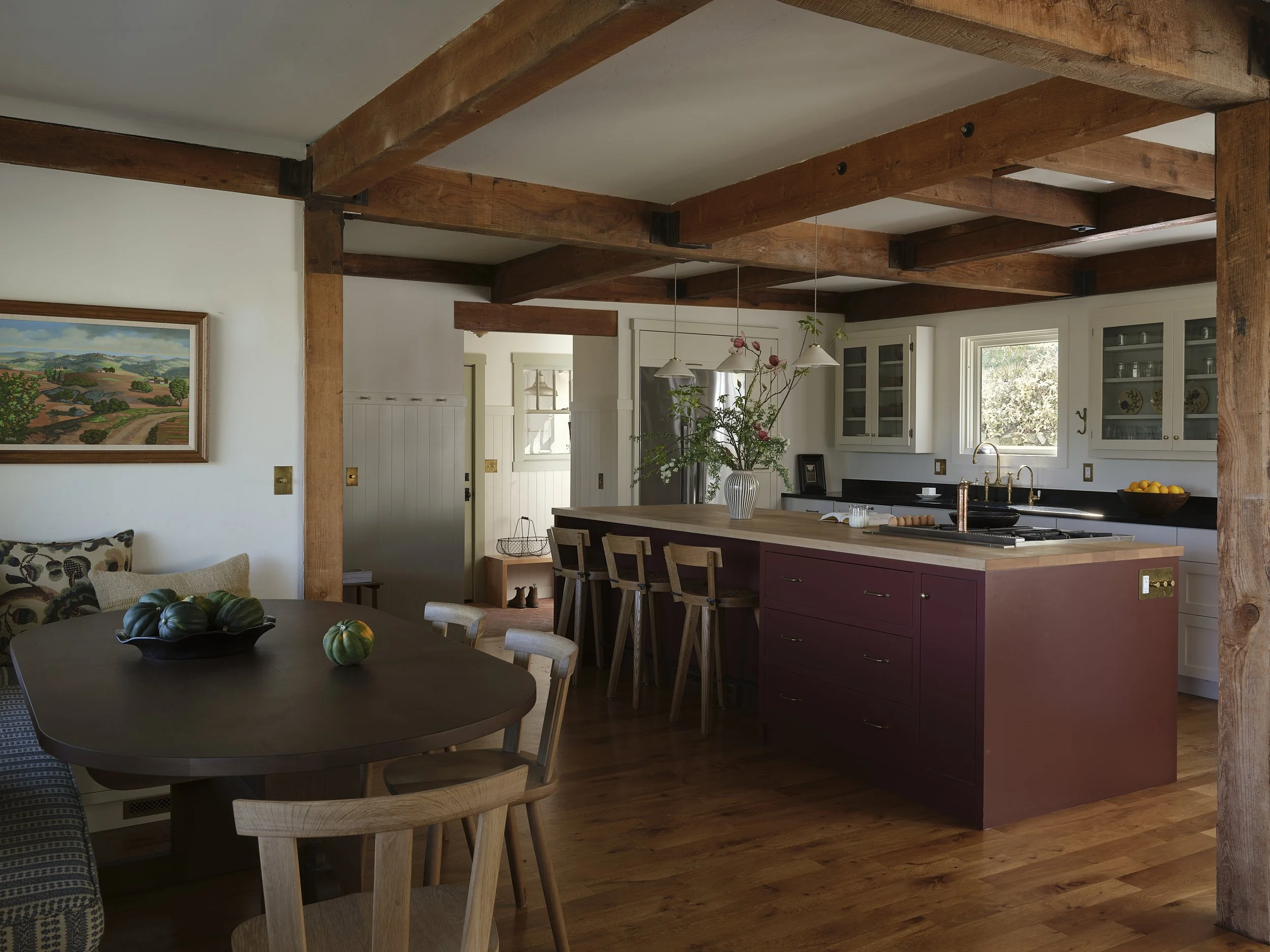 Kitchen and dining view.
