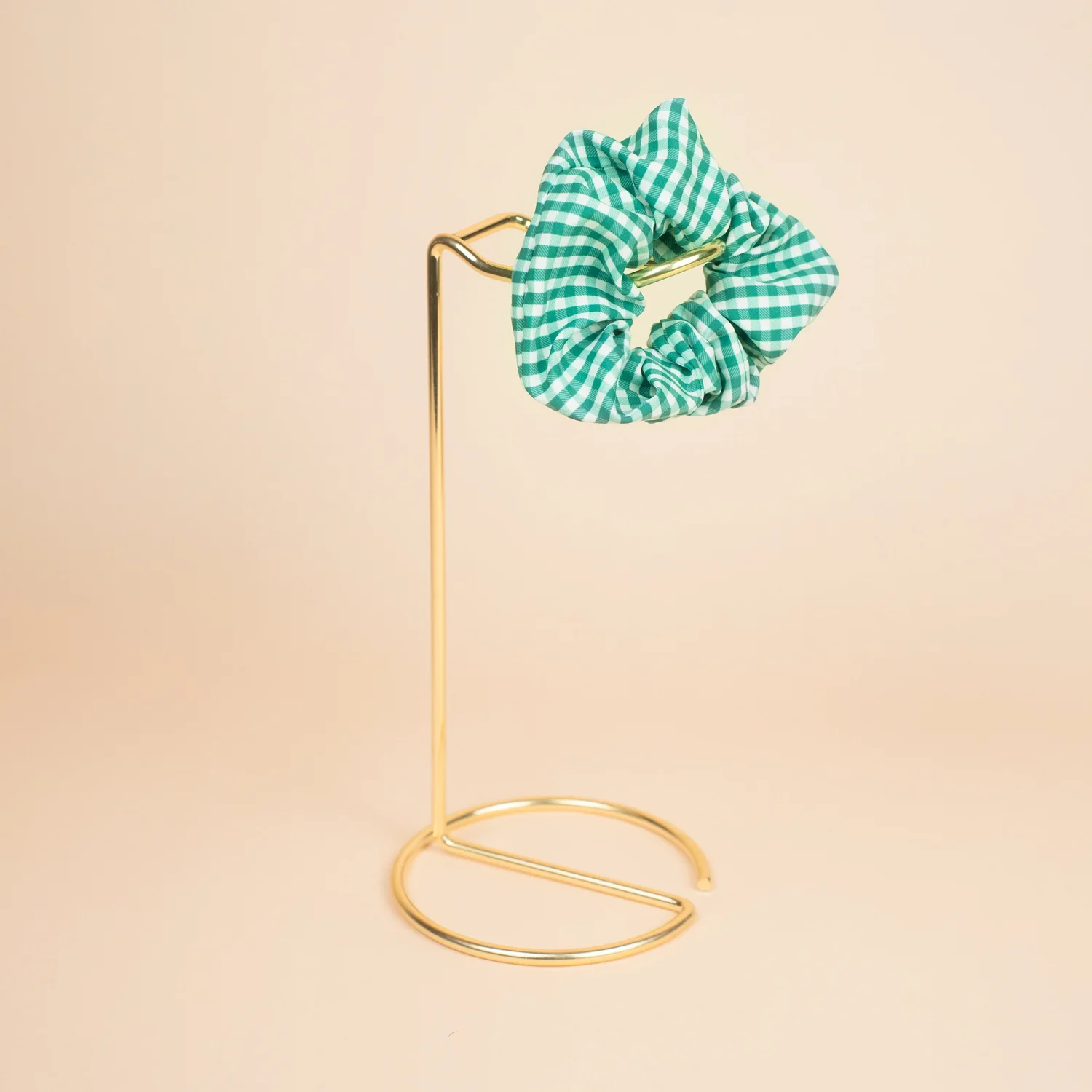 Green Gingham - Scrunchie