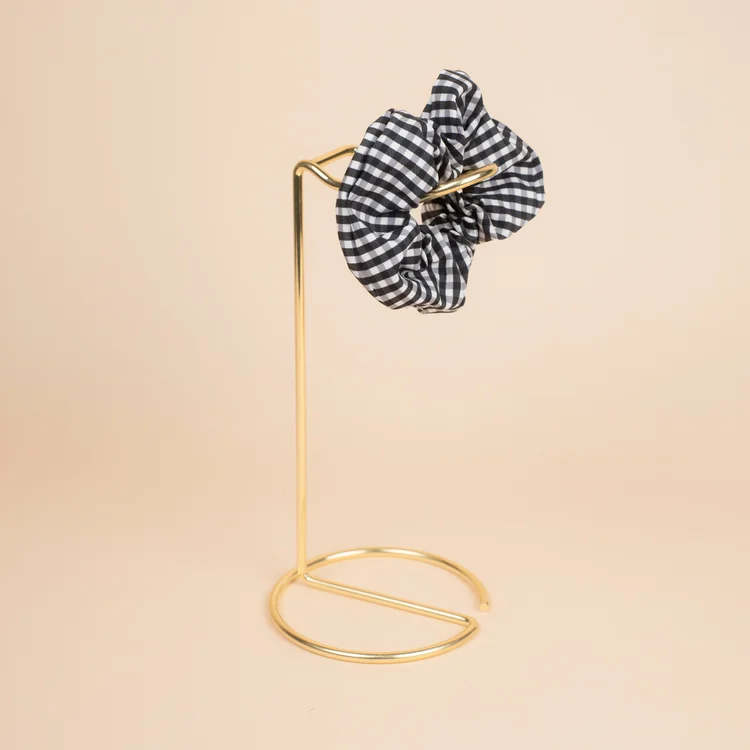 Black Gingham - Scrunchie
