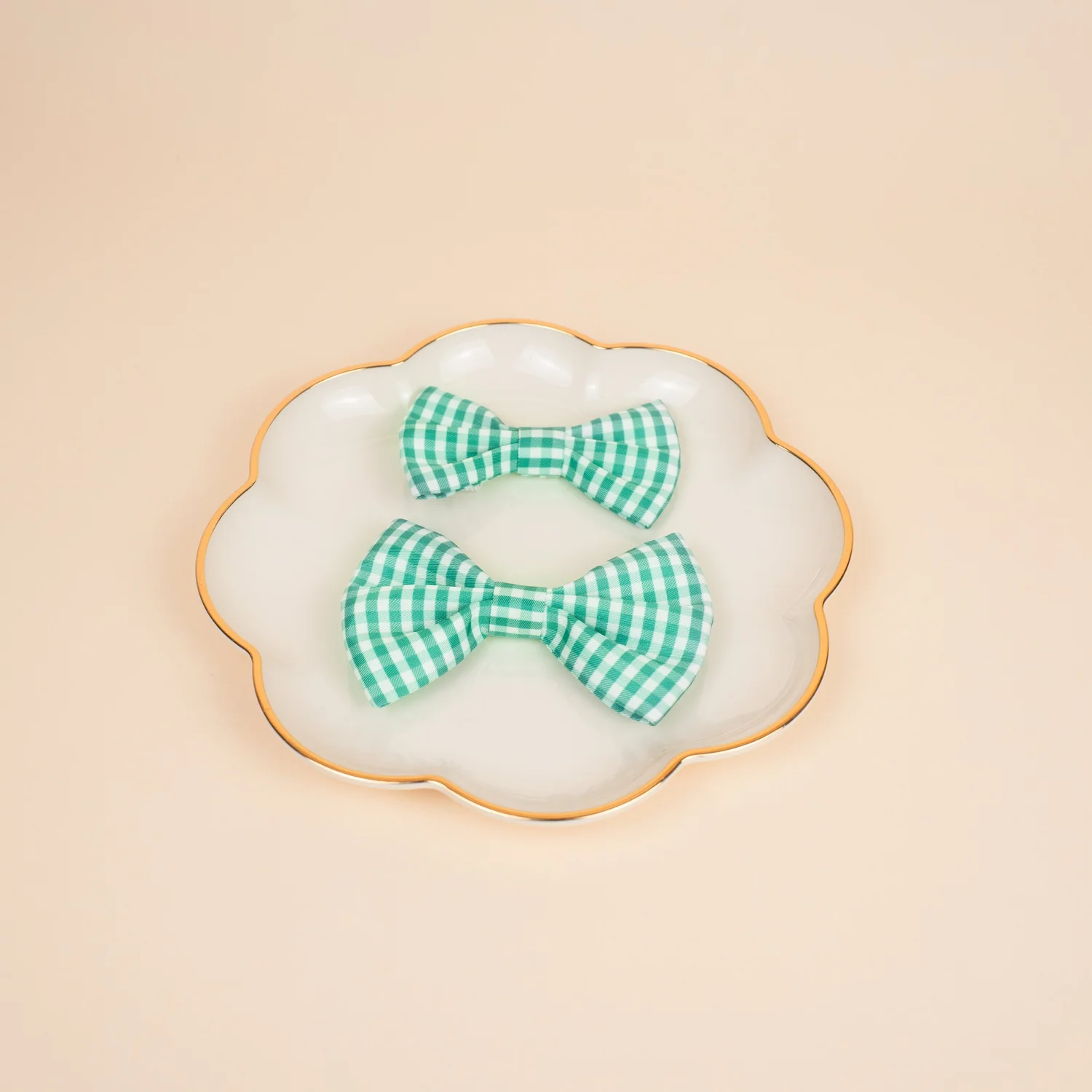 Green Gingham - Bowtie