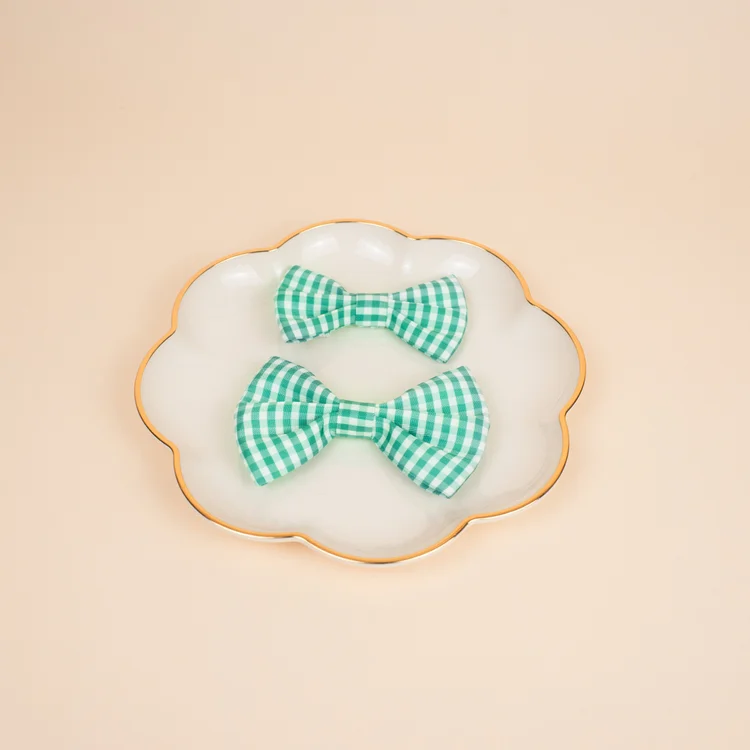 Green Gingham - Bowtie