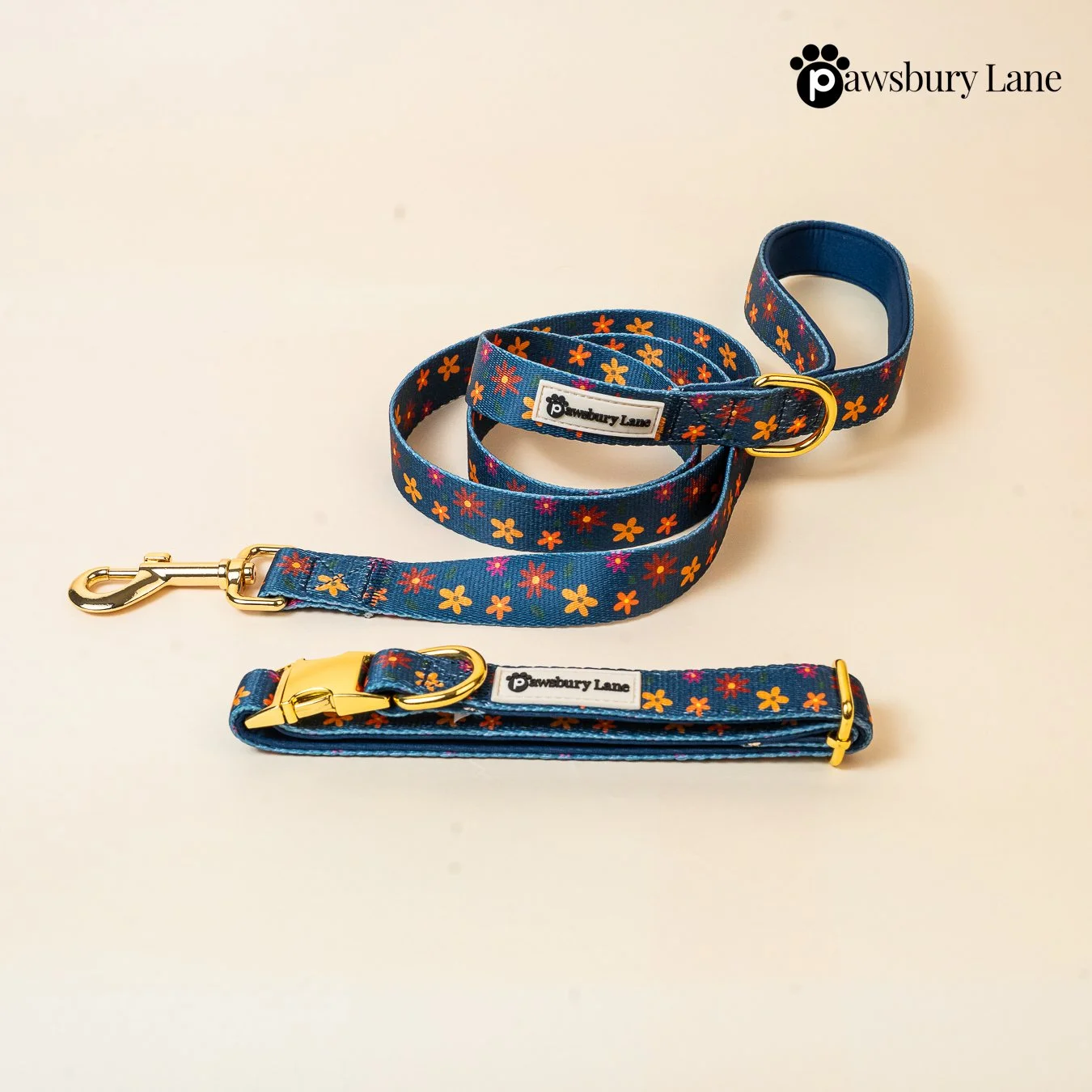 Midnight Blooms - Collar and Leash Set