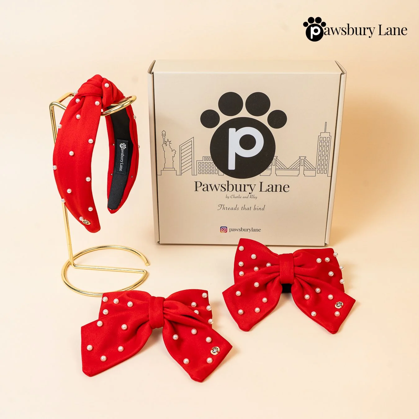 Sugar and Pearls - Holly Red -  Bundle & Save with Pet Sailor Bow