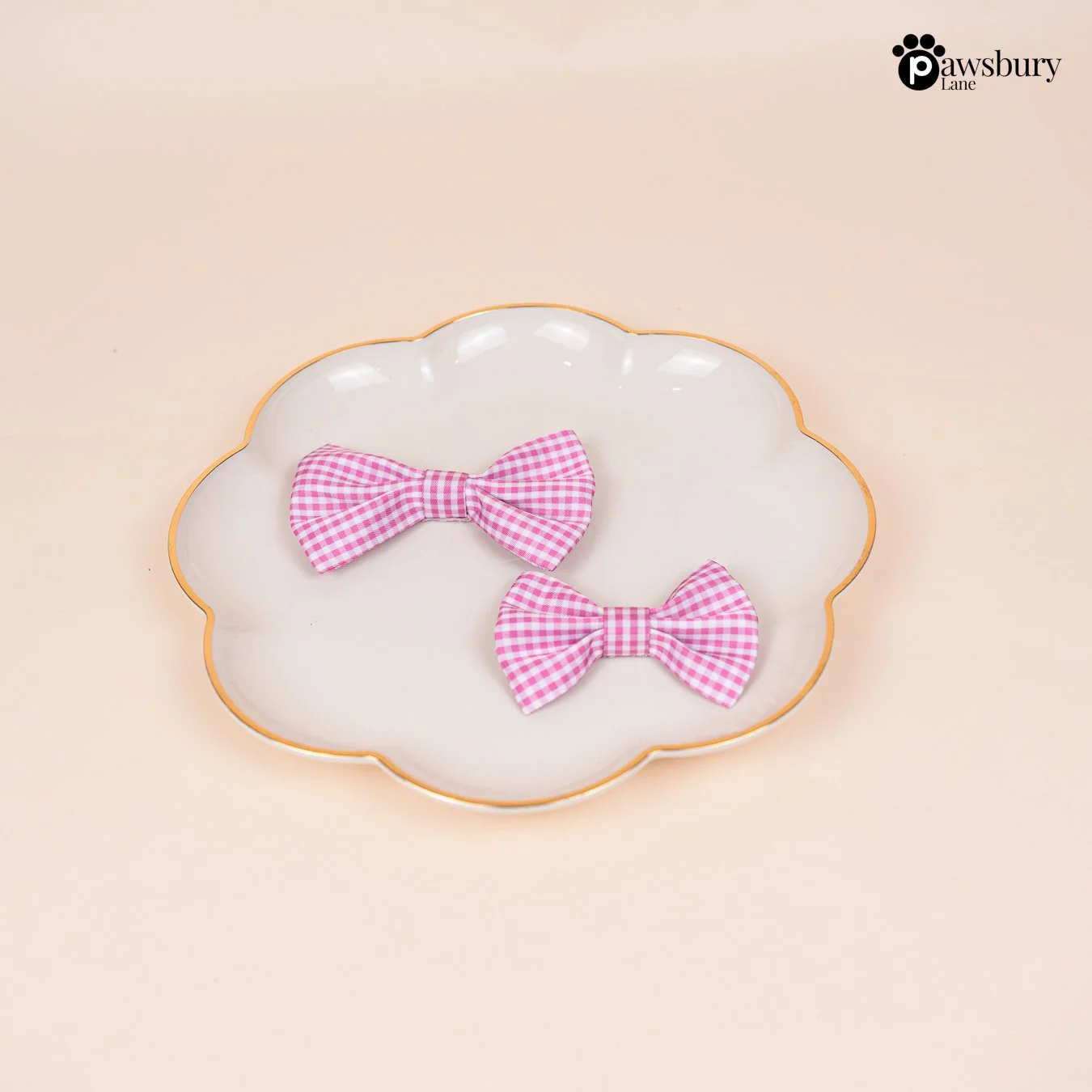 Pink Gingham - Bowtie