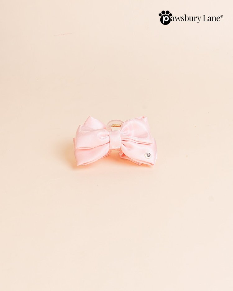 The Satin Collection - Bow Claw Clip - Blush Pink