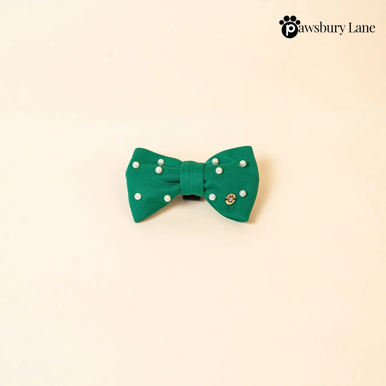 Sugar and Pearls - Mistletoe Green - Pet Bow Tie