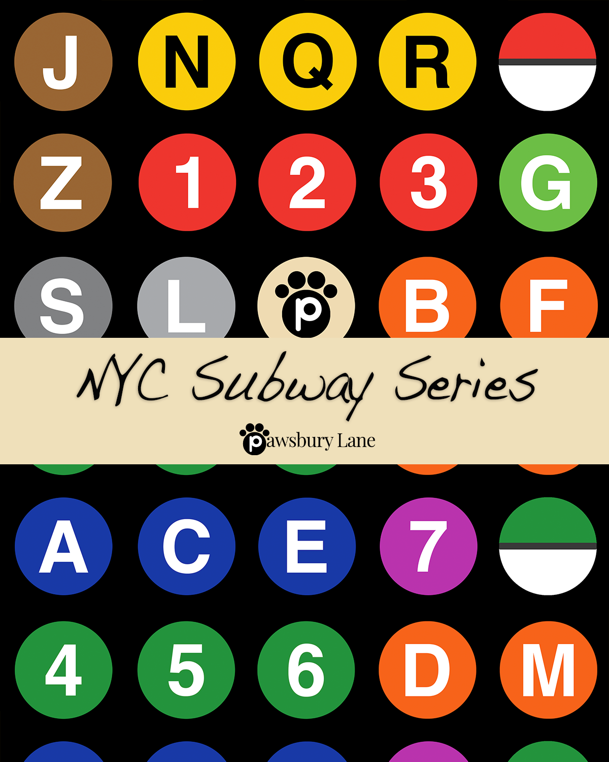 NYC Subway Series - Collar and Leash Set