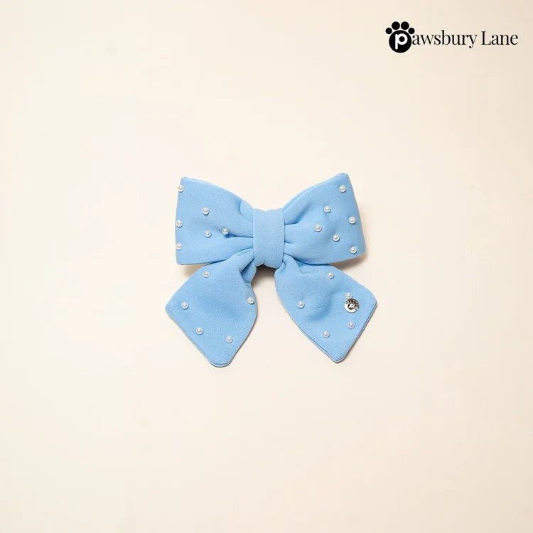 Sugar and Pearls - Cornflower - Pet Sailor Bow