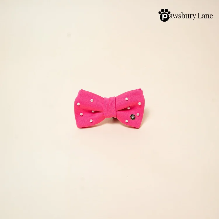 Sugar and Pearls - Bubblegum - Pet Bow Tie