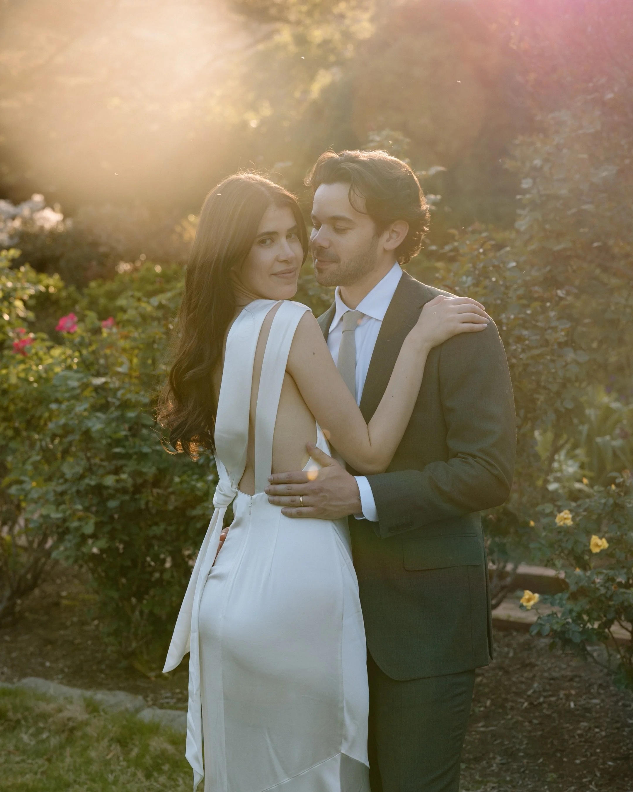 Jess &amp; Angel eloped last spring and wanted to commemorate it with a session in the gardens at the National Cathedral this spring. It was such a beautiful evening filled with sunshine, laughter, cotton candy skies, &amp; Taylor Swift playing in th
