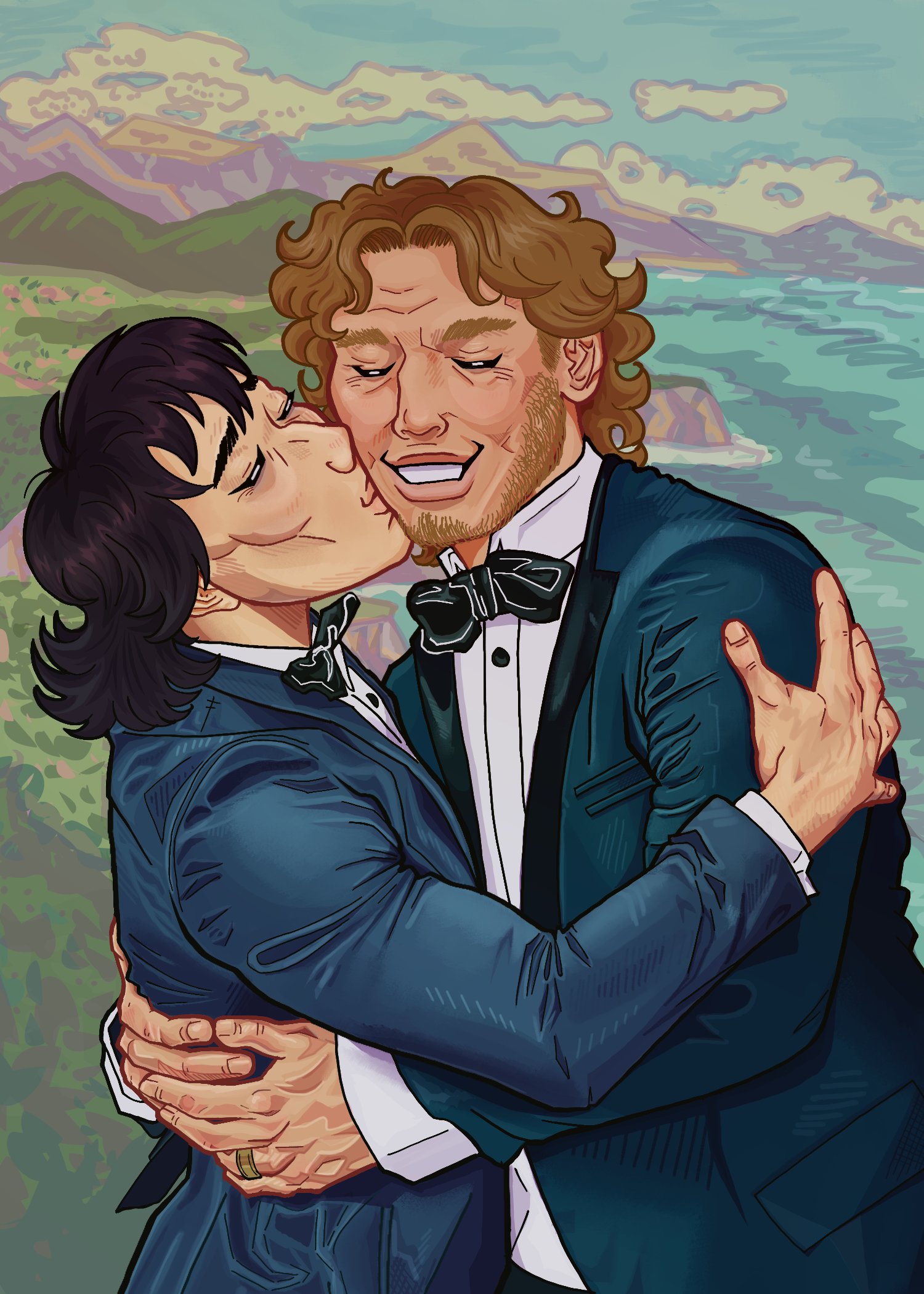 The Lovers, wedding gift, background study from Erin Hanson's work "California in Bloom"