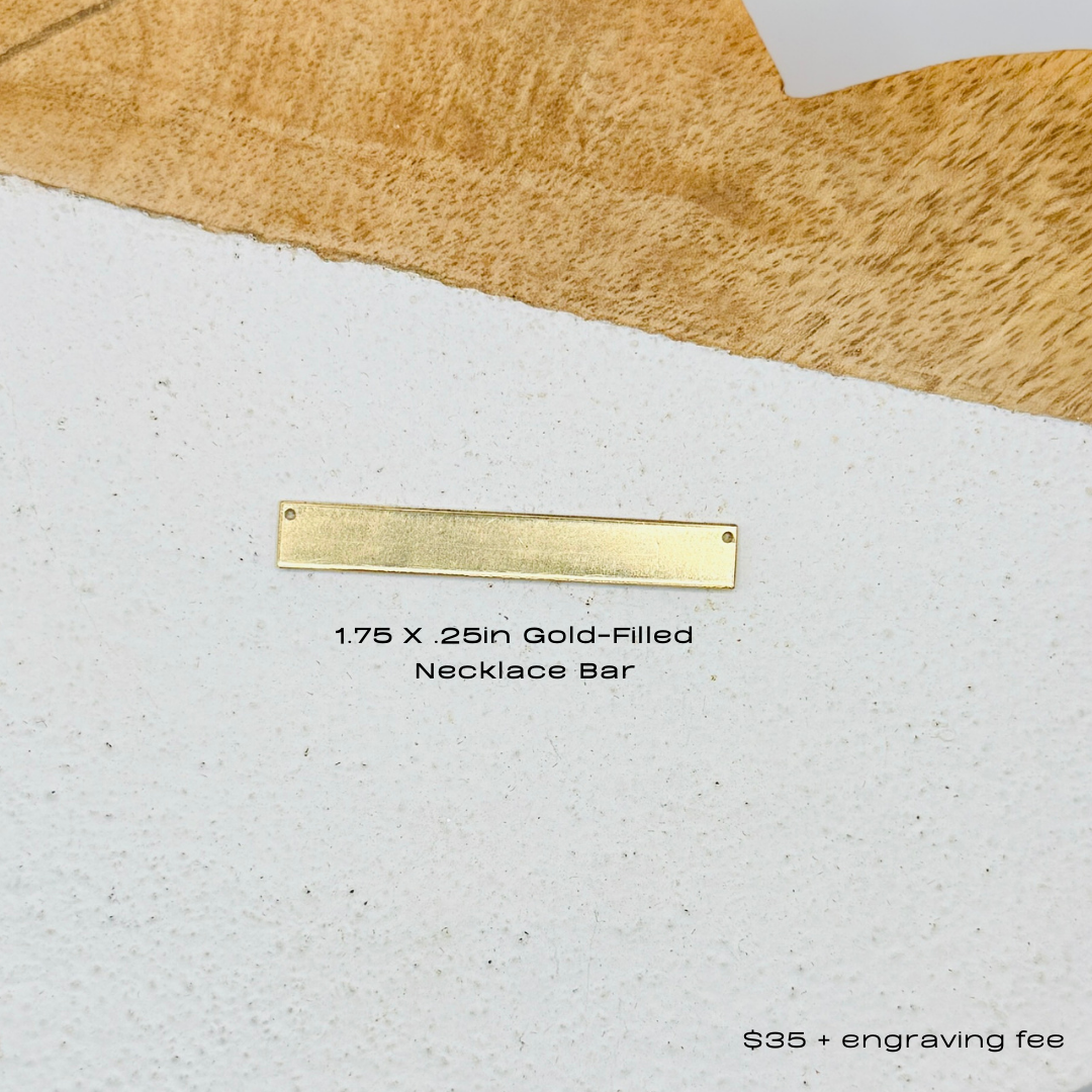 1.75X.25in Gold Bar Connector (Necklace)