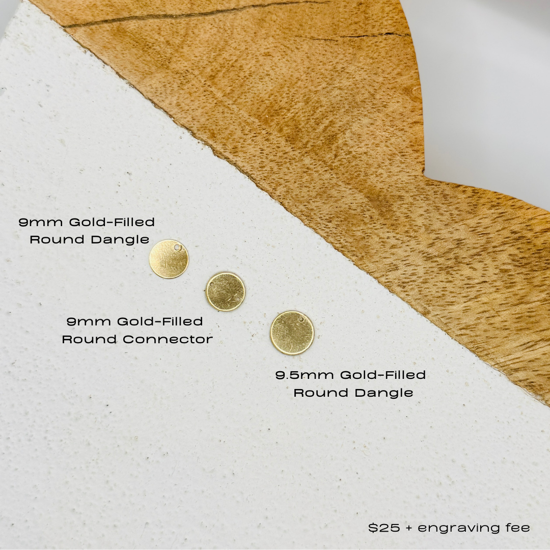 9-9.5mm Gold Charms & Connectors