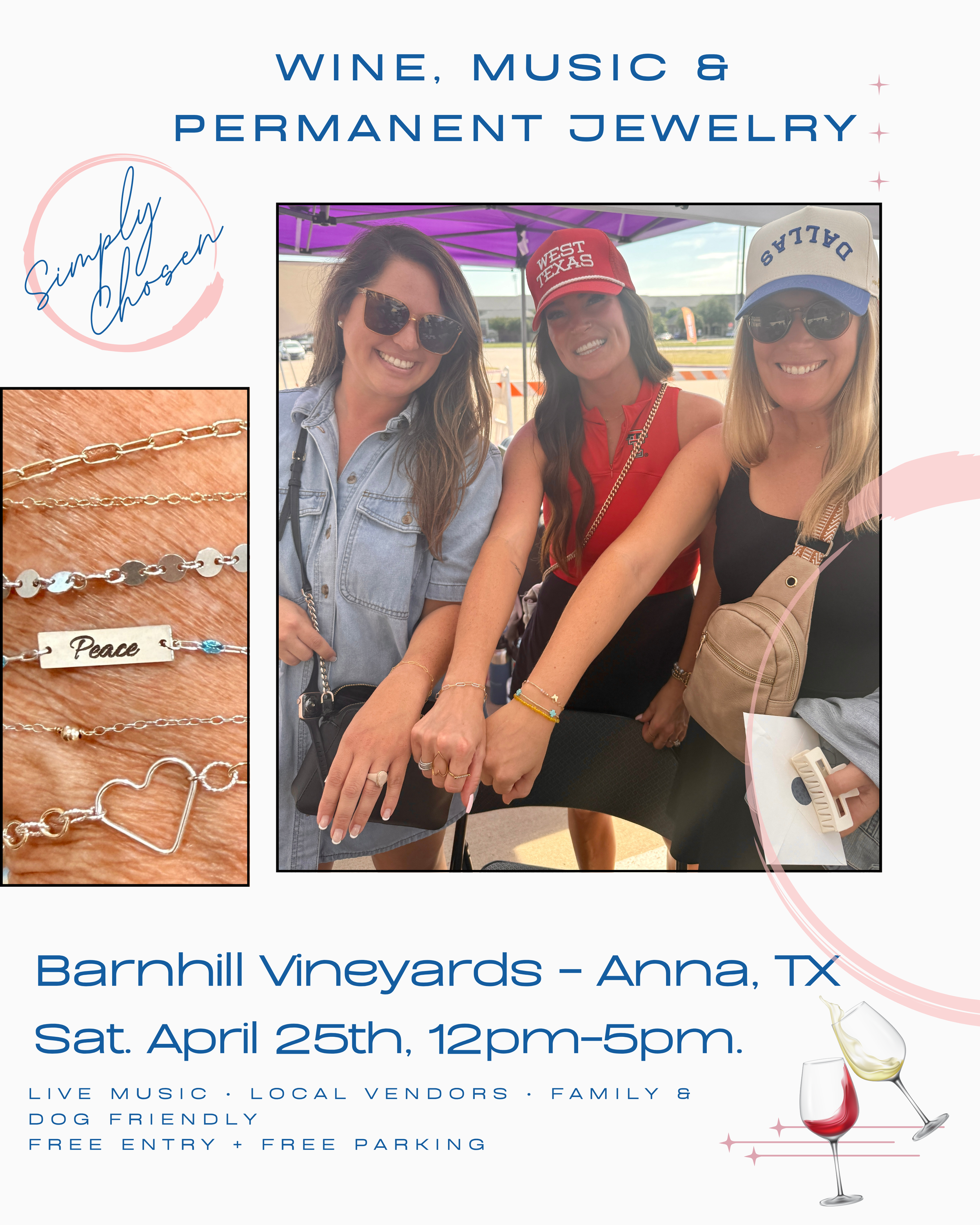 Permanent Jewelry at BarnHill Vineyards | Anna, TX