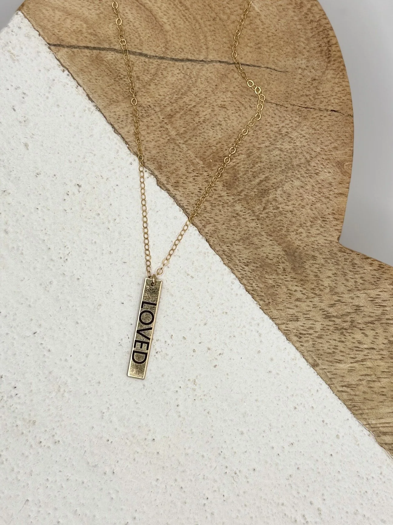 Gold-Filled Engraved "LOVED" Necklace