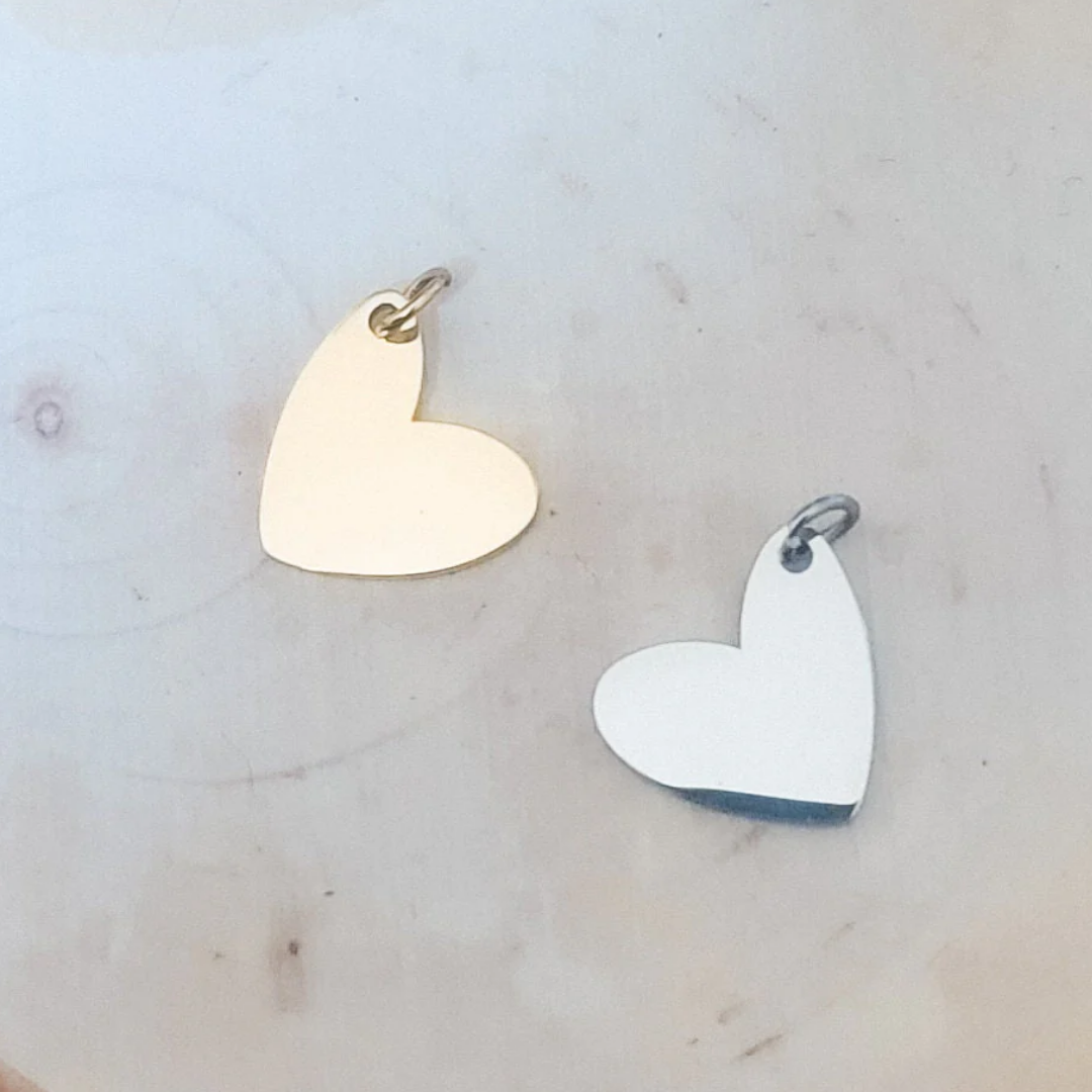 Angled Heart Charms