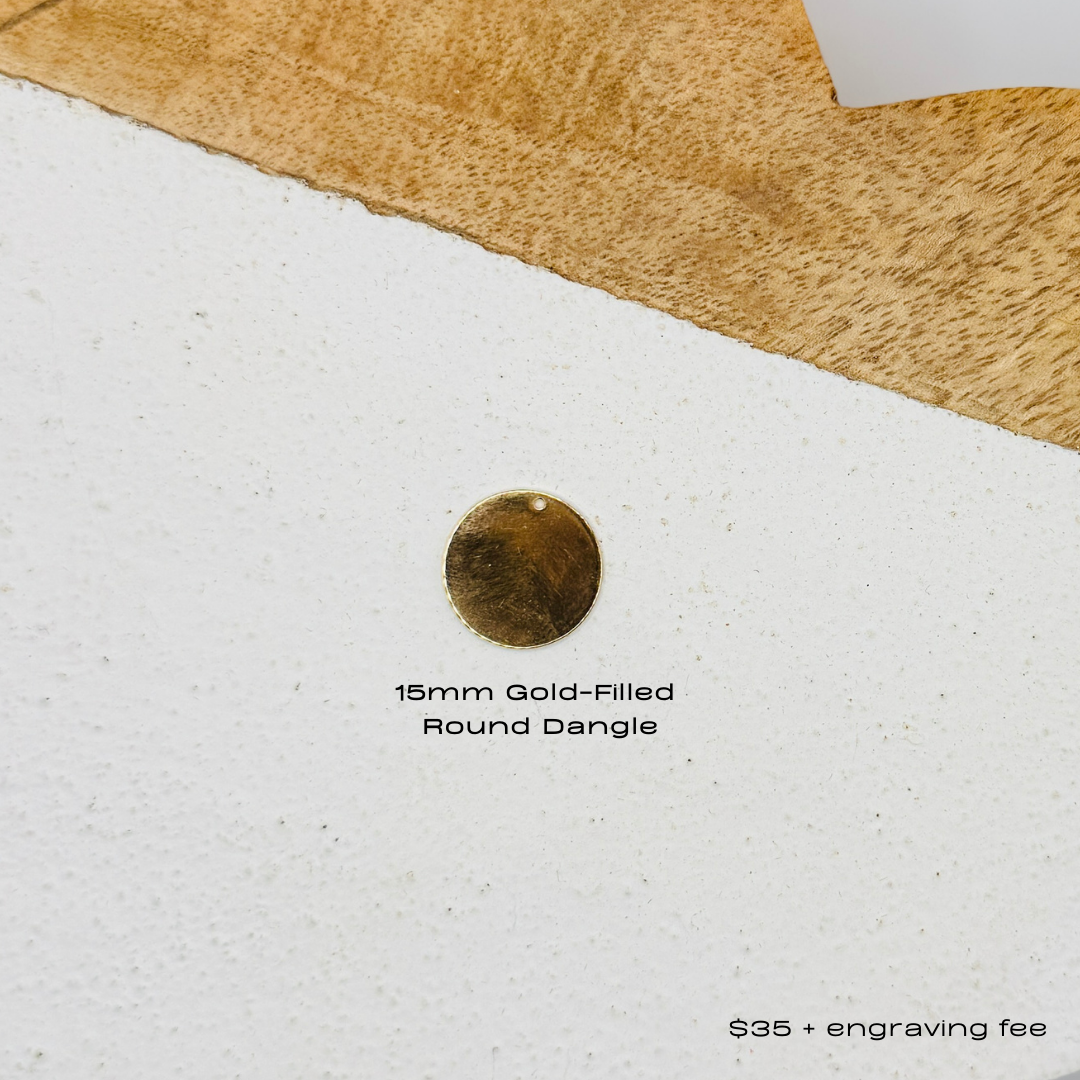 15mm Round Dangle Charm