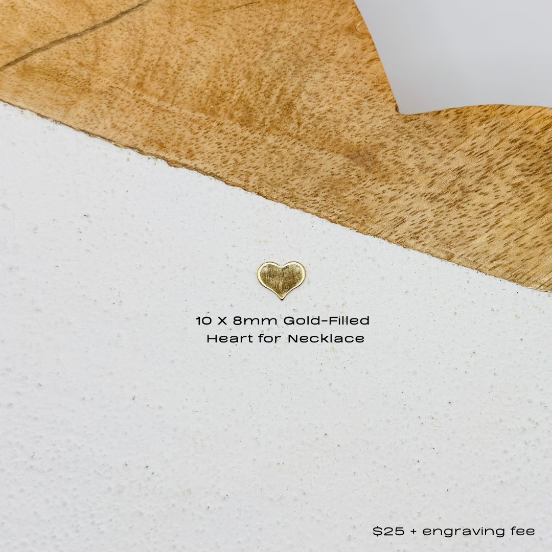 10X8mm Gold Heart for a Necklace