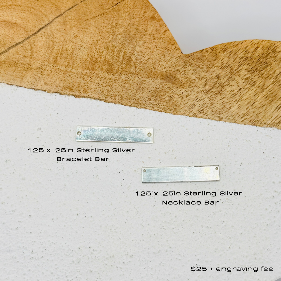 1.25X.25in Silver Bar Connector (Bracelet & Necklace)