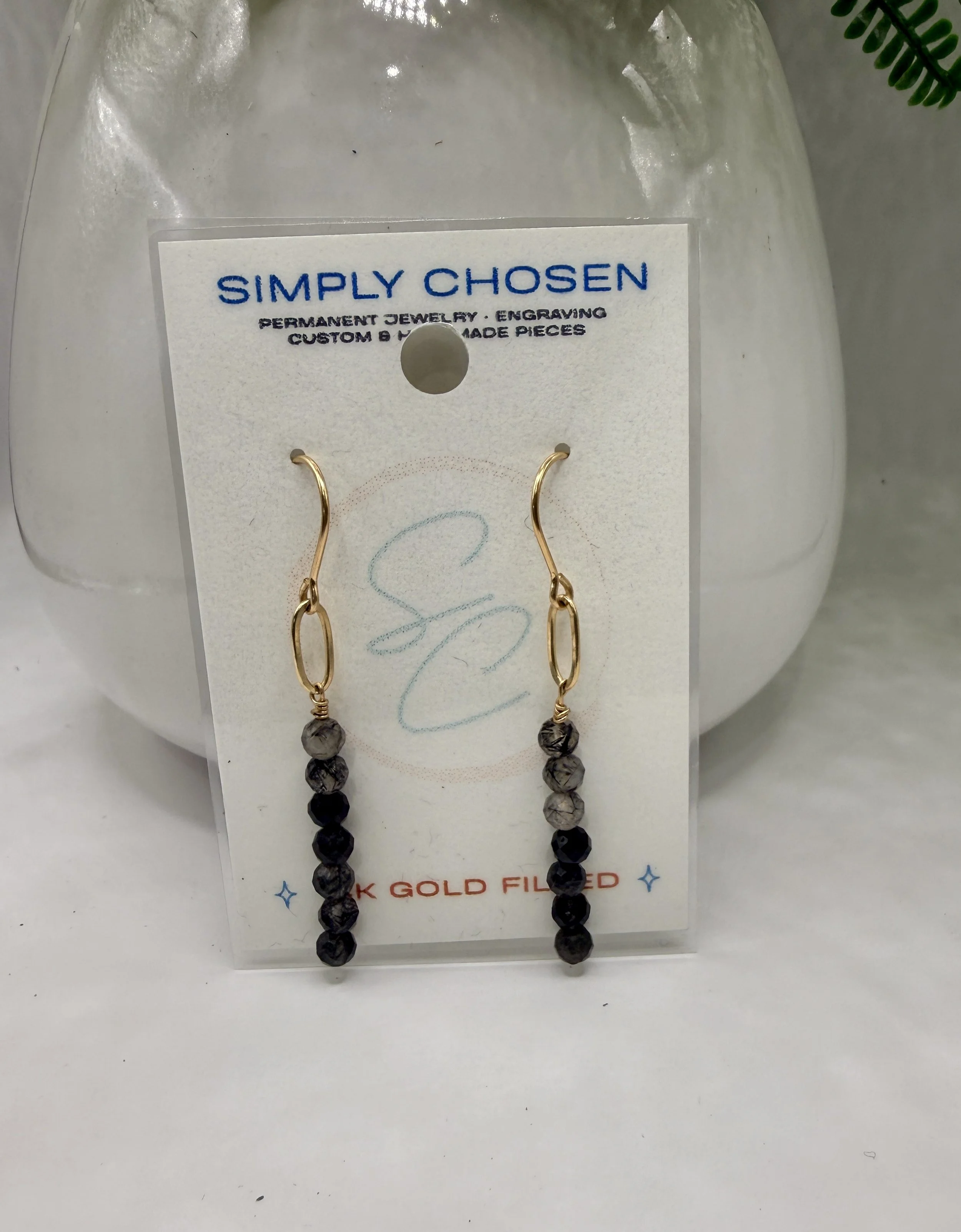 Smoked Quartz Gold-Filled Earrings