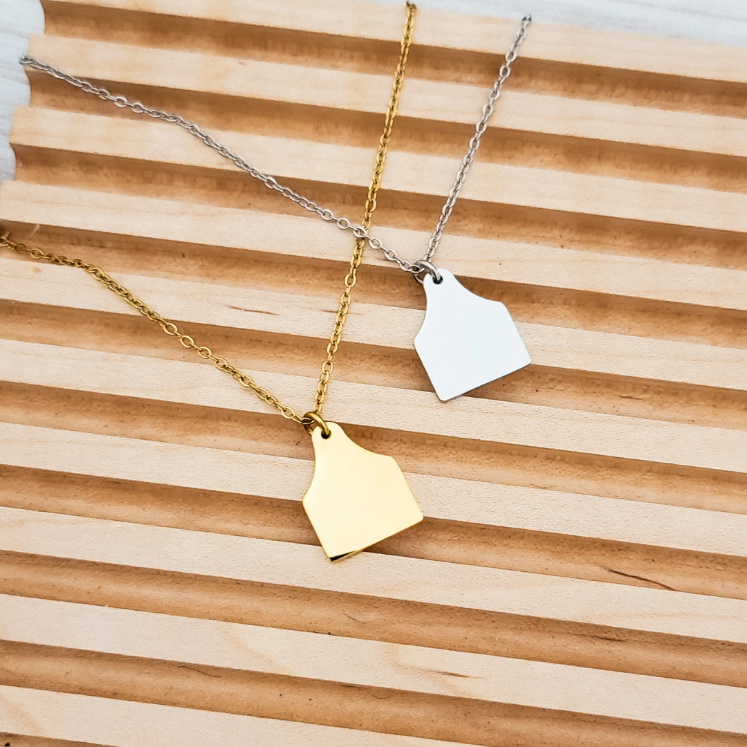 Cow Tag Necklace