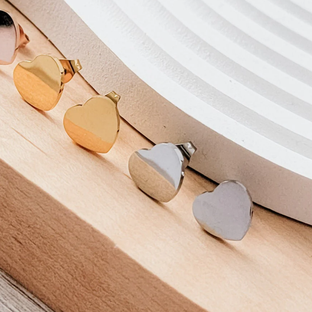 Heart Stud Earrings