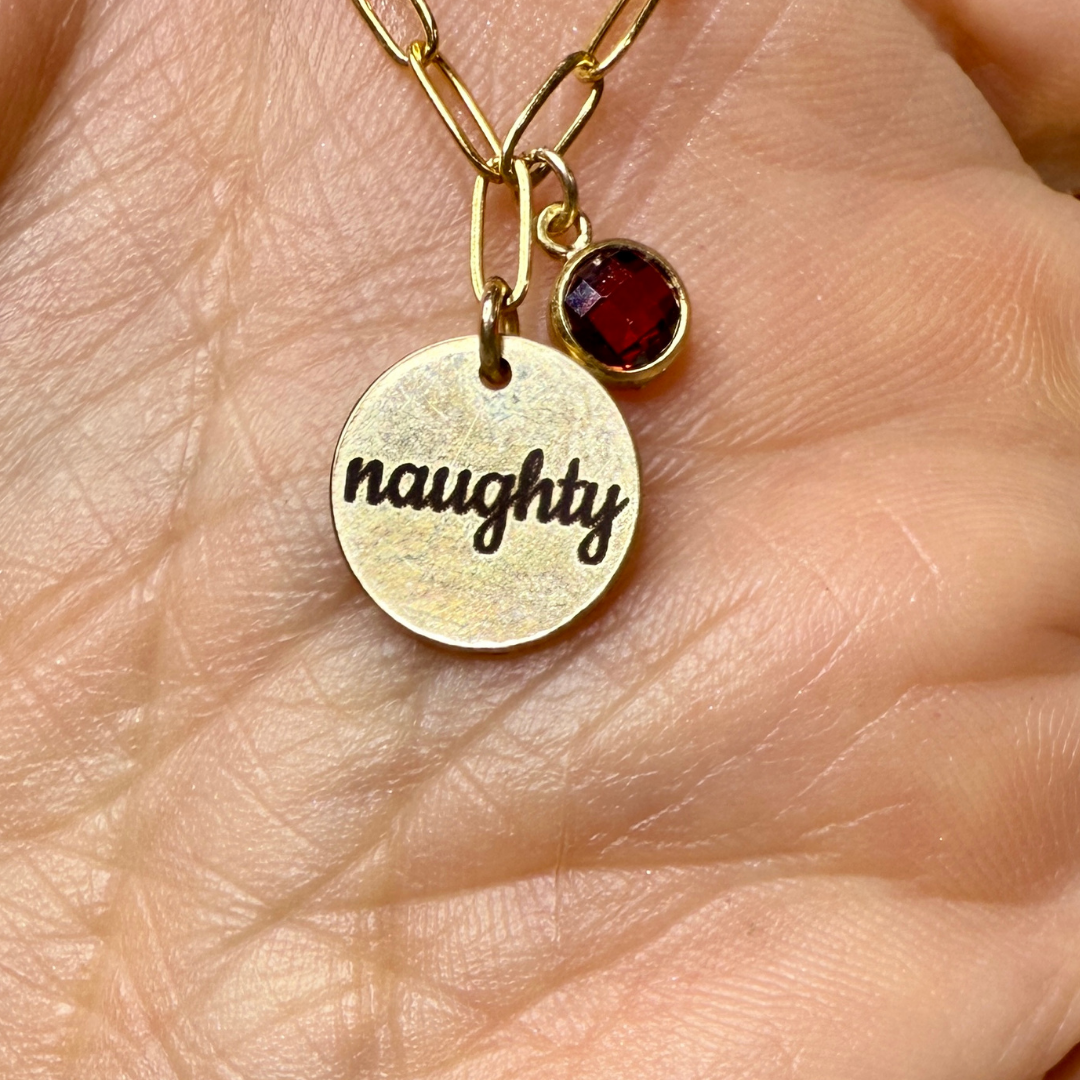 Engraved Example of a 9mm Round Charm