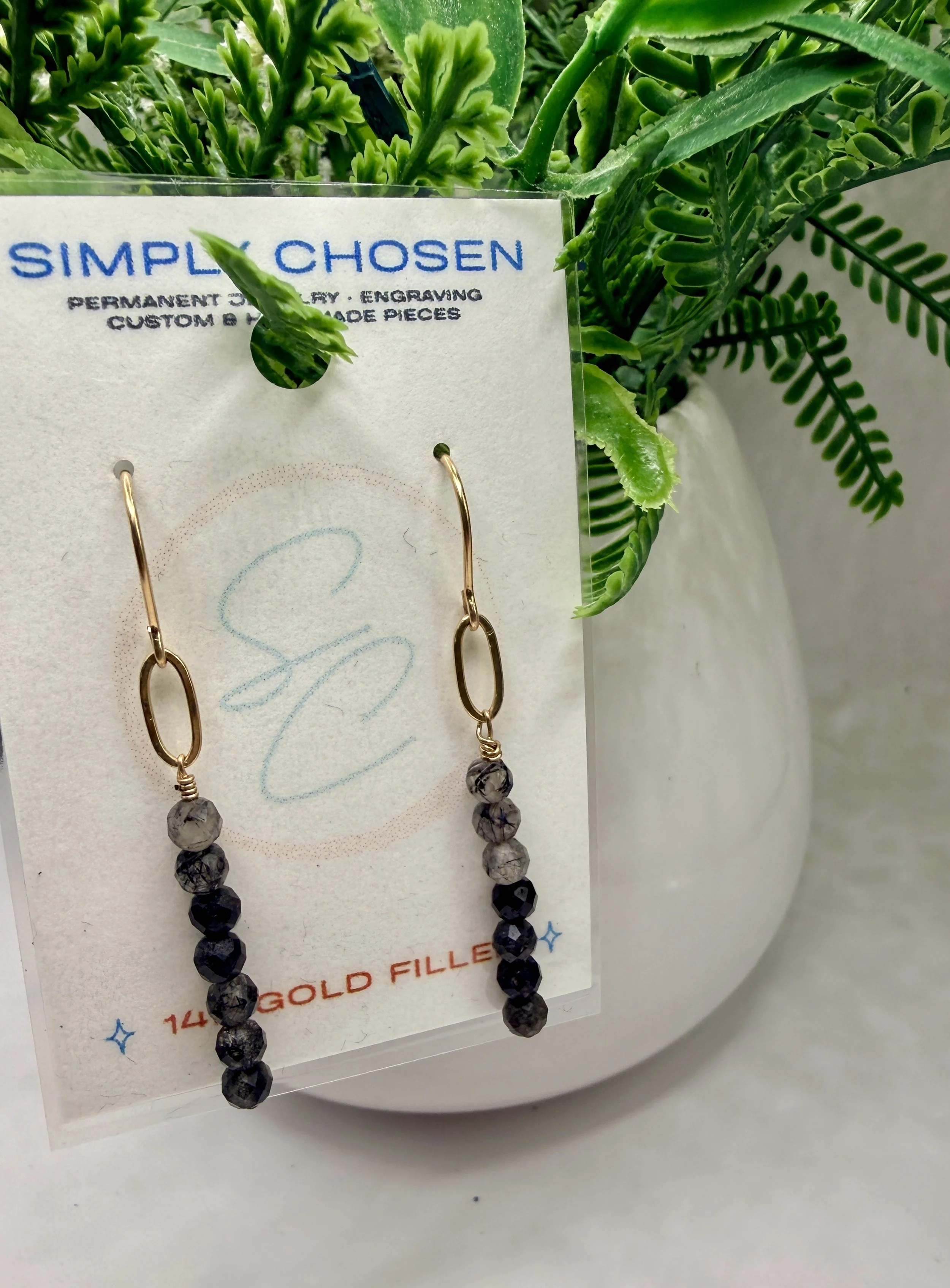 Smoked Quartz Gold-Filled Earrings