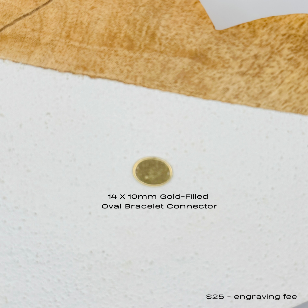 14X10mm Gold Oval Connector for Bracelet