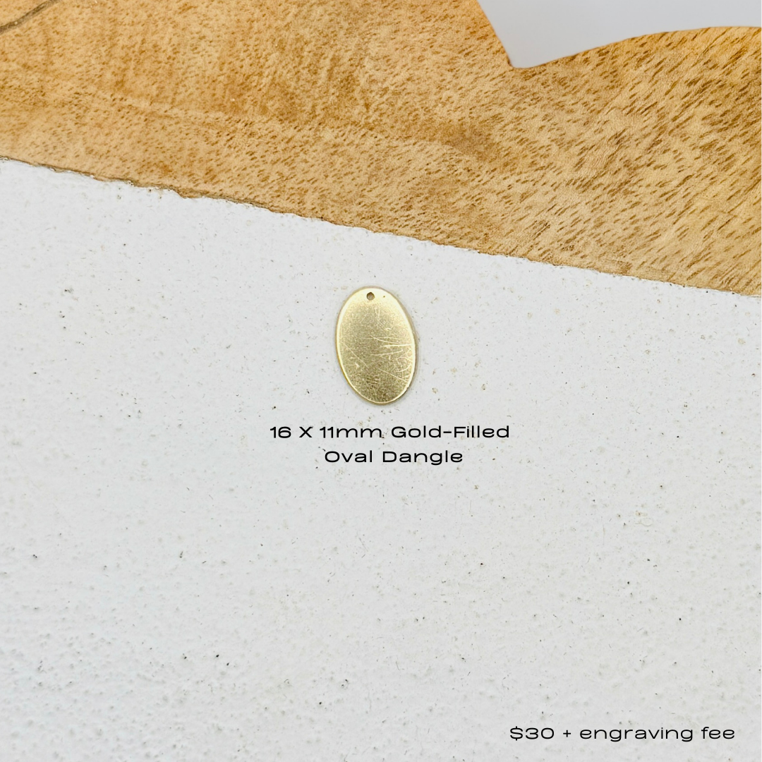 16X11mm Gold-Filled Oval Dangle Charm