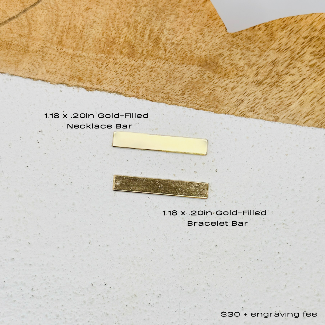 1.18X.20in Gold Bar Connectors (Bracelet & Necklace)