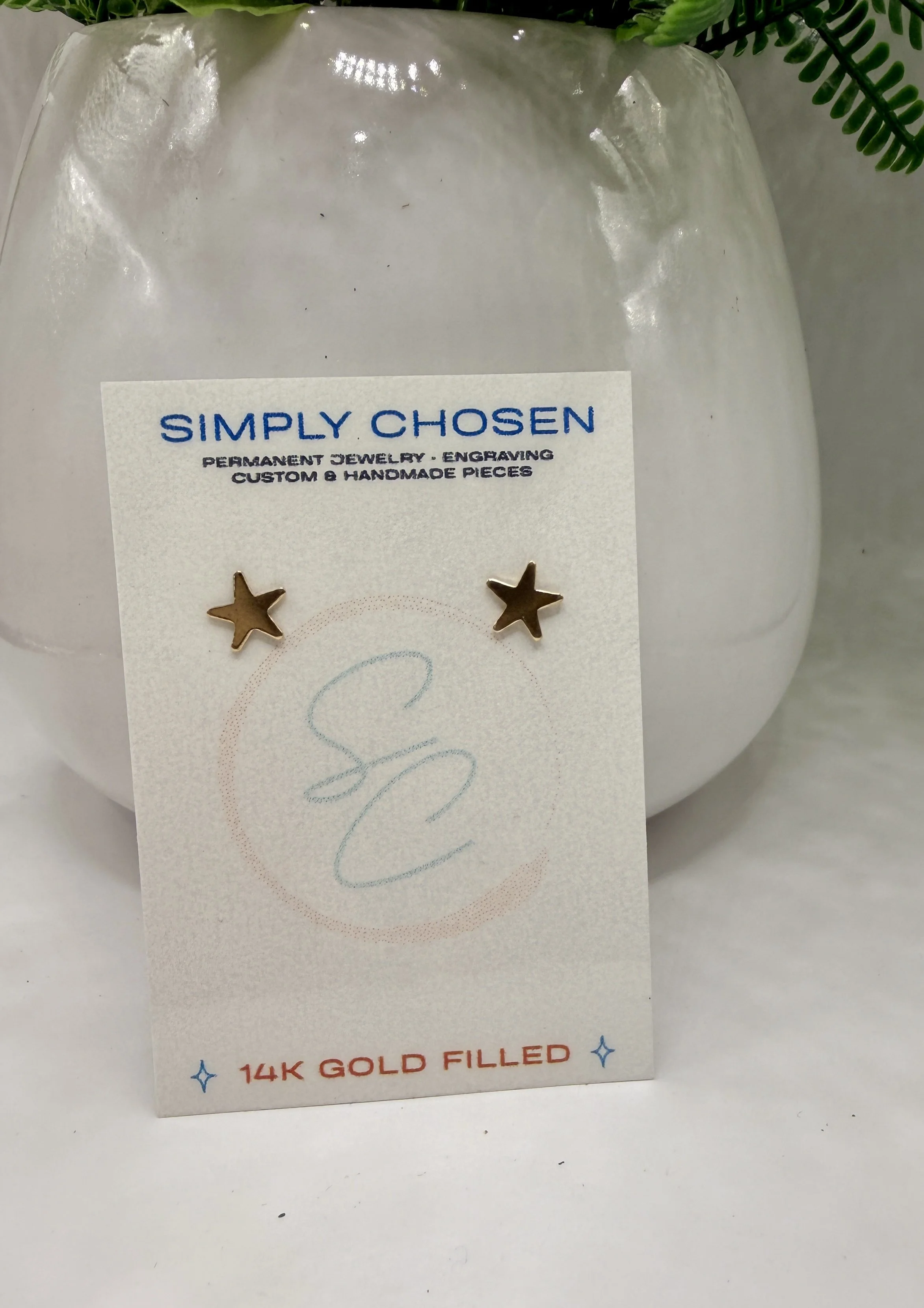 Gold Star Stud Earrings