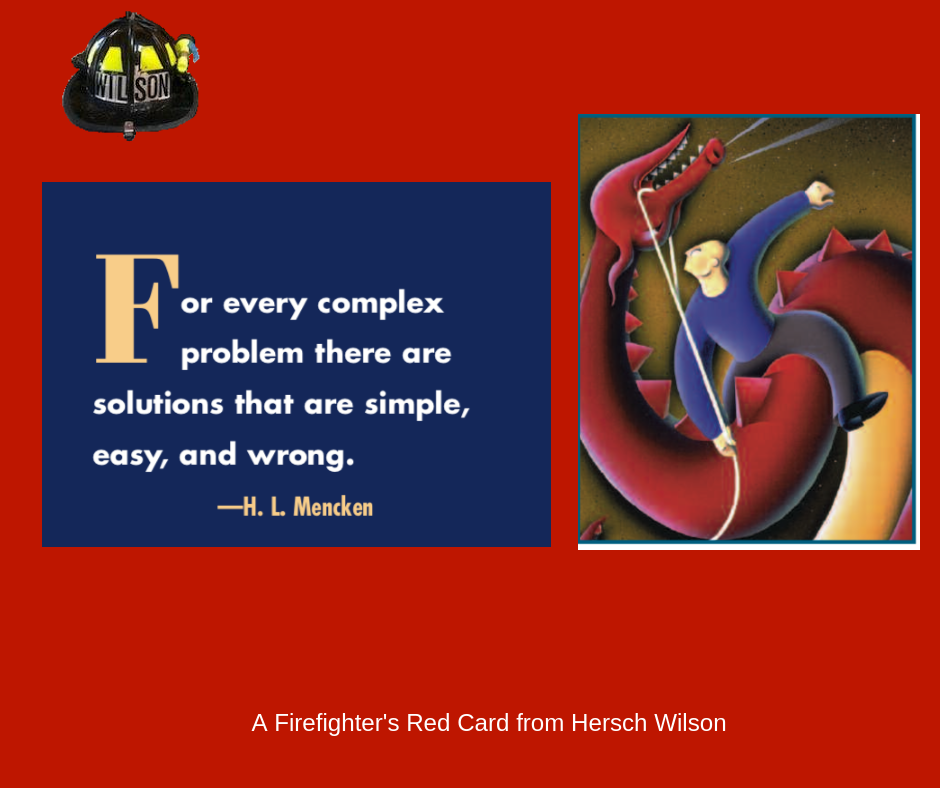 Beware simple solutions