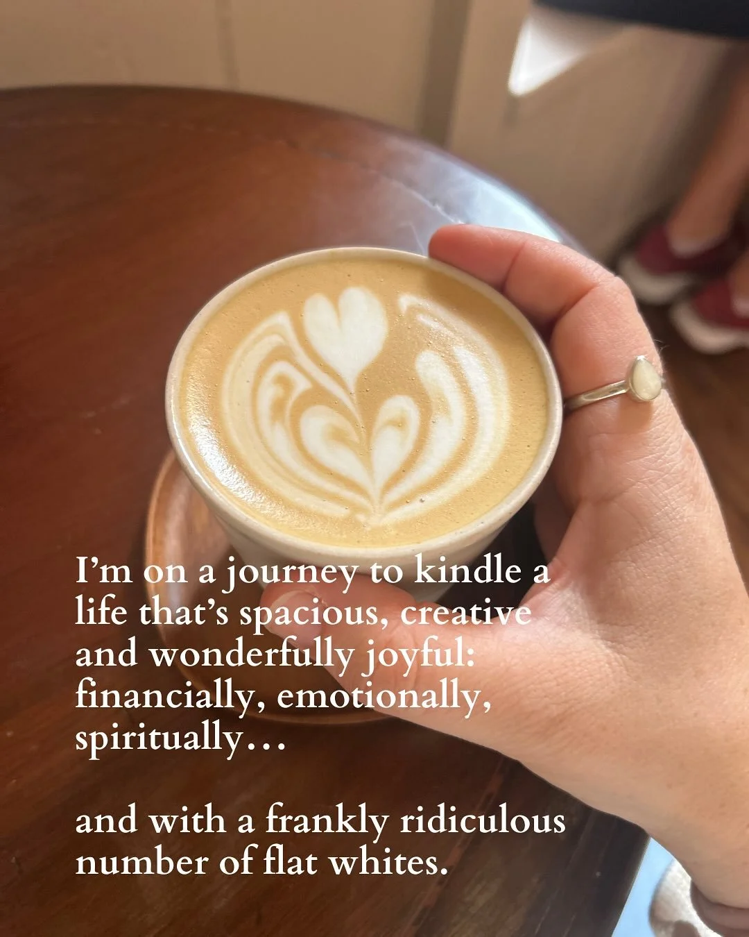 I&rsquo;m building a life and body of work that feels like mine: not rushed, not performative, not defined by other people&rsquo;s ideas of success.

A life that&rsquo;s creatively alive.
Financially comfortable and expansive.
Emotionally grounded.
S