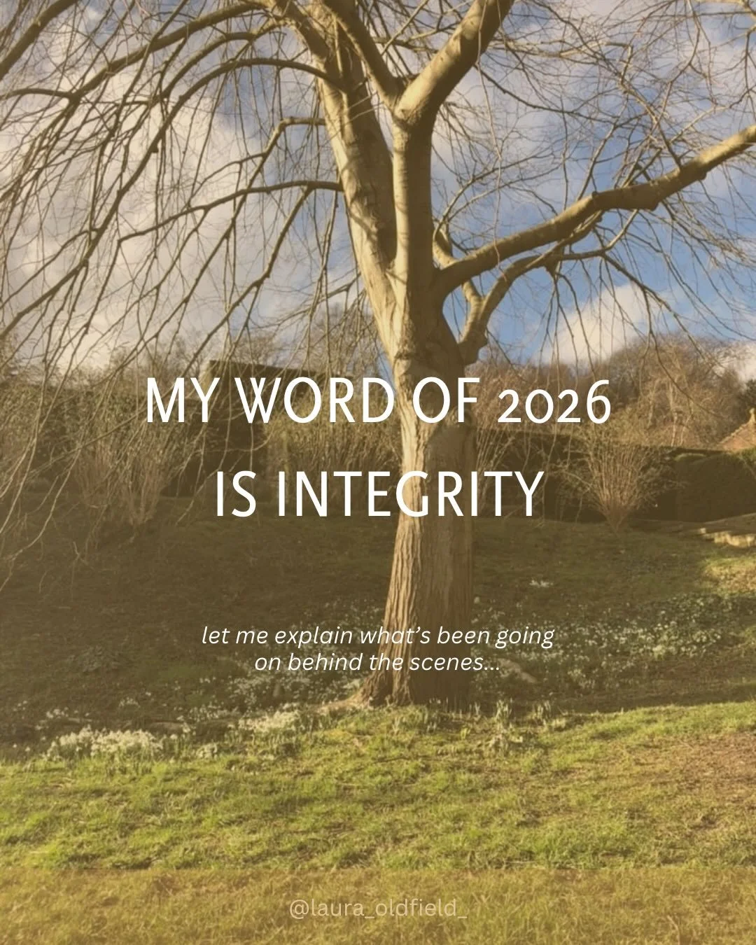 Here&rsquo;s the thing my loves. Integrity isn&rsquo;t just a theme or a mood (a vibe?!) for me this year. It&rsquo;s a complete commitment: to how I build, how I speak, how I charge, how I rest, and how I lead.

I&rsquo;m not interested in urgency a