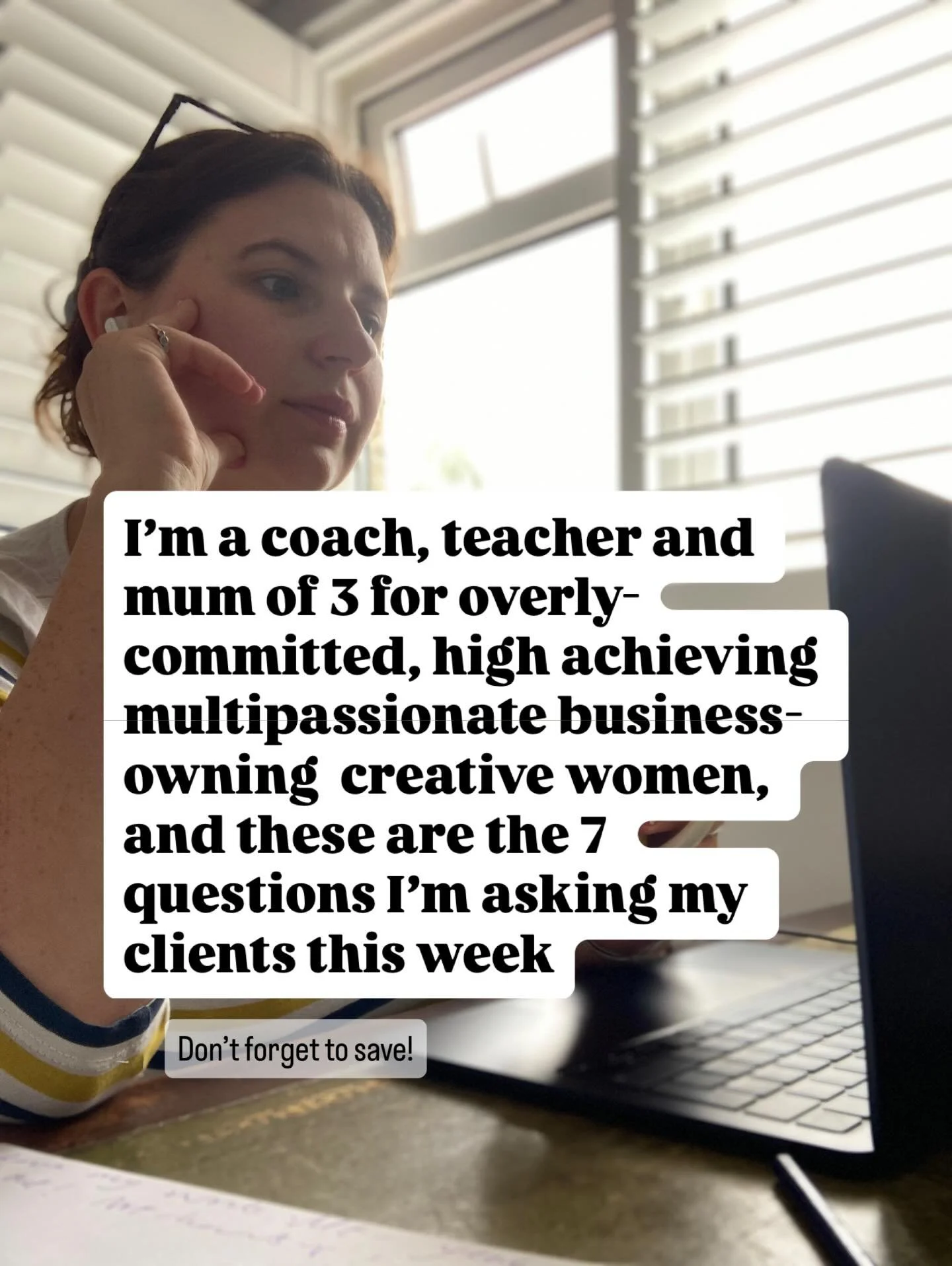 It&rsquo;s half term, you&rsquo;ve got lots to do, so use this questions to get your mind focused in the pockets of time you have.

And remember, motivation on its own is a myth. That&rsquo;s why accountability, support, a group community and a badas