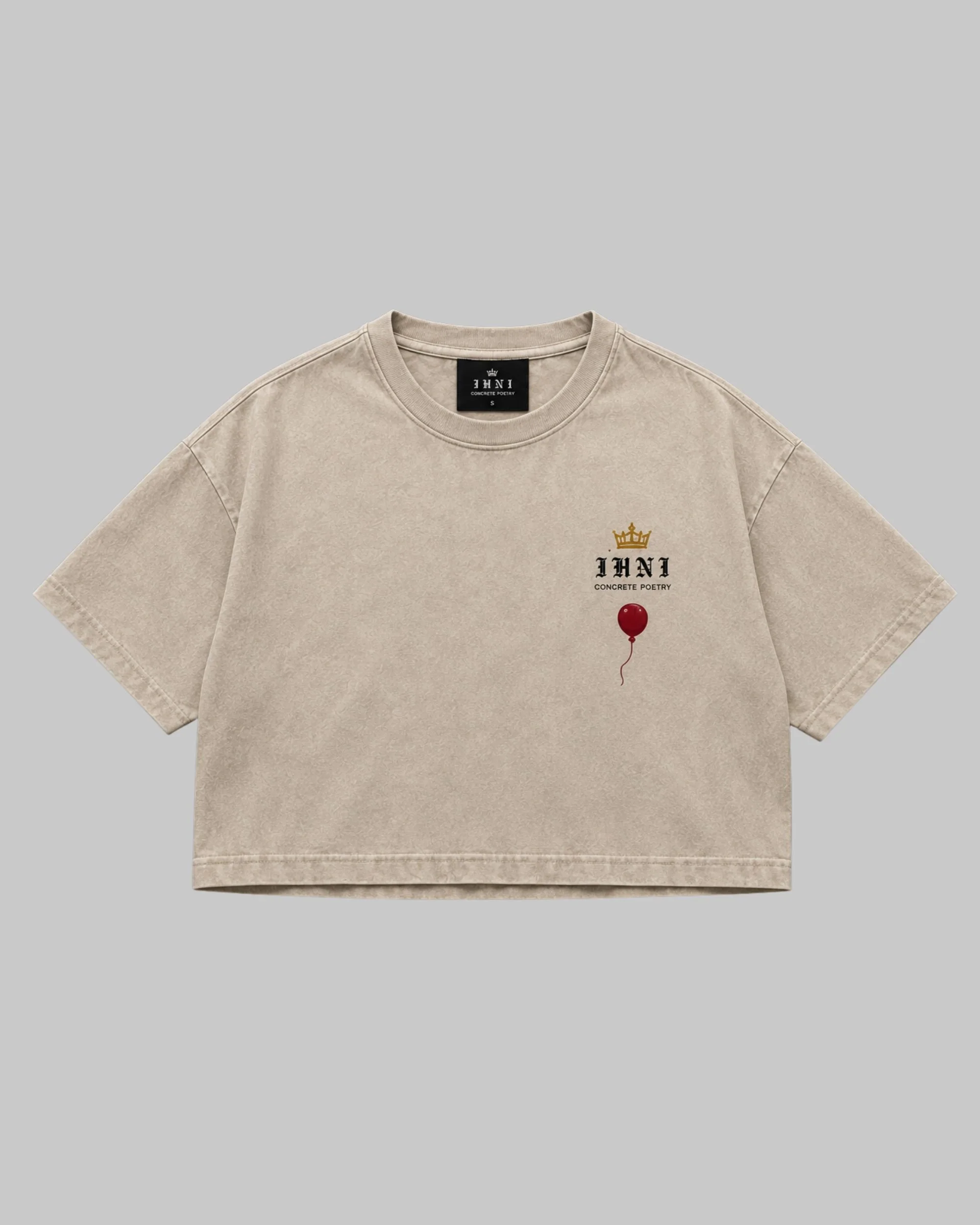 Cropped Concrete Poetry Ladies Top