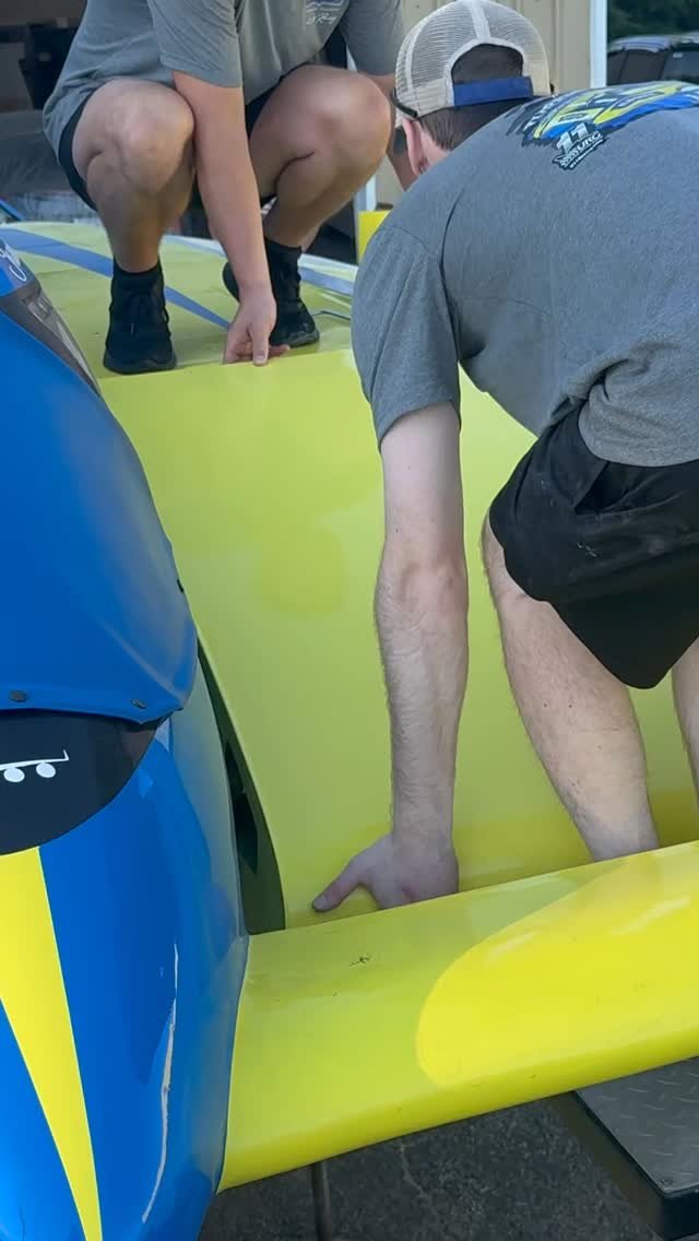 U-11 Miss FLAV-R-PAC lost the left side bullnose in the first heat in Madison, team got it repaired for the next heat. The bullnose is a composite shape that forms the leading edge of the ram wing. It can vary in size based on how much lift we want o