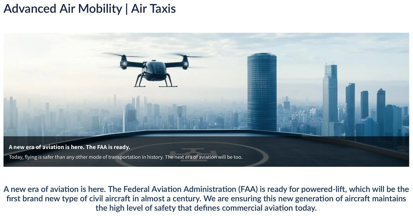 From the @faa FAASTeam:
FAA Completes Framework for Air Taxis
The FAA is ready for powered lift, the first completely new category of civil aircraft since helicopters were introduced in the 1940s. Powered lift operations include air taxis, cargo deli